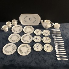 Tootsie Toy Tea Flower Pretend Play Party Set, Vintage 35 Pieces