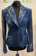 Laundry By Shelli Segal Blue Velvet Blazer. Size 10