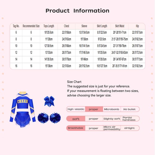 Girl Costume Carnival Uniform High School Crop Top With Mini Skirt Ceremony Gym - Picture 9 of 69