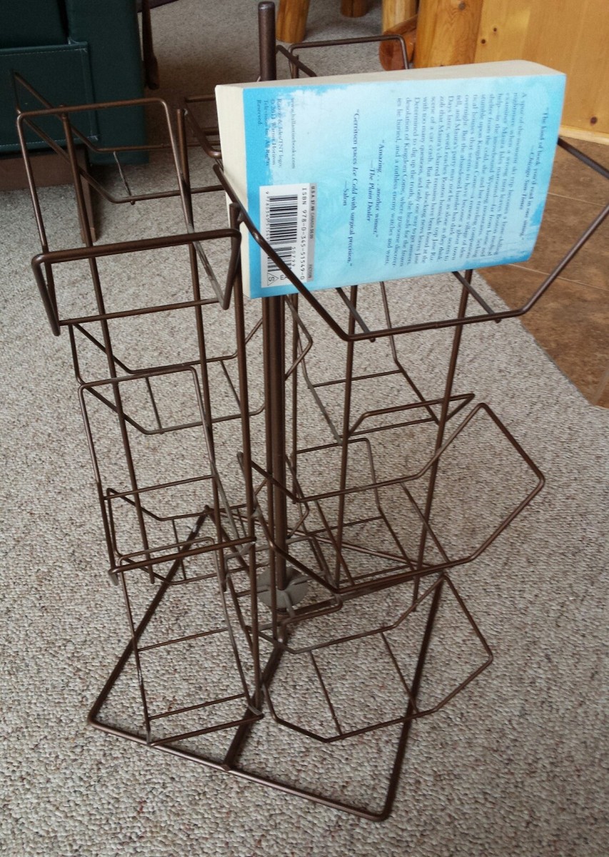 VTG Large Metal Counter Top Store Display Rack Rotating 70s Retro