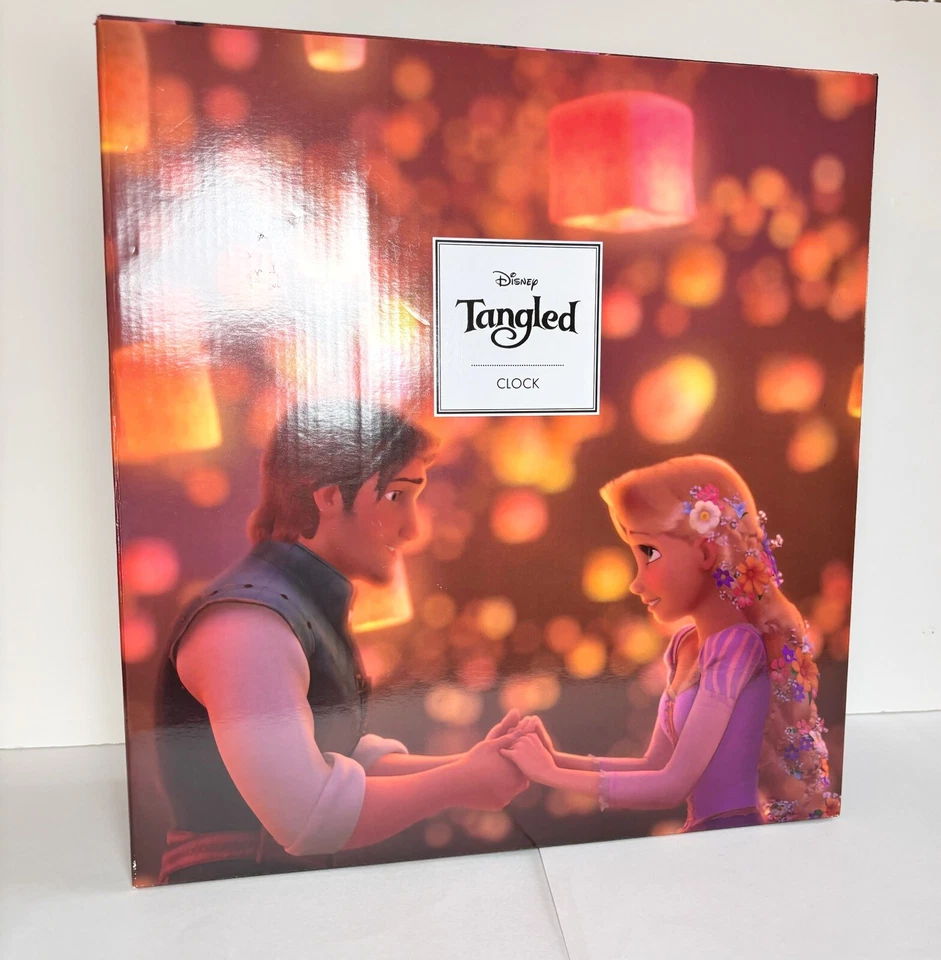 Disney Enredado Rapunzel Flynn y Pascal LED Reloj de Pared Estatuilla Foto 4 de 4
