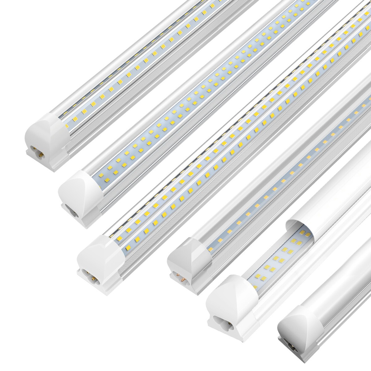 2FT 4FT 6FT 8FT T8 Linkable LED Shop Light Fixtures 6500K Garage Ceiling Lights