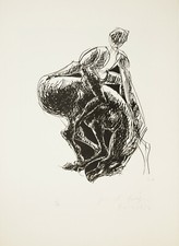 Cavallo Cavaliere Pericle Fazzini Litografia Originale cm 48 x 67