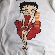 Betty Boop White Ladies Sweatshirt Size Medium by Freeze New York NWT