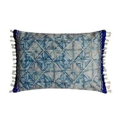 Lumbar Pillow Cover Blue 12 x 16 inch, Room Decor Suede Indigo Square 