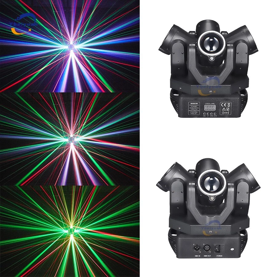 Four Mini Moving Head Beam Light 150W Beam Laser Aperture 3 in 1 DJ Effect Light - Image 4 of 4