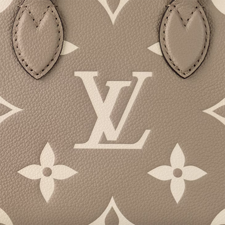 NIB Louis Vuitton OnTheGo BB Dove Gray/Cream M47054