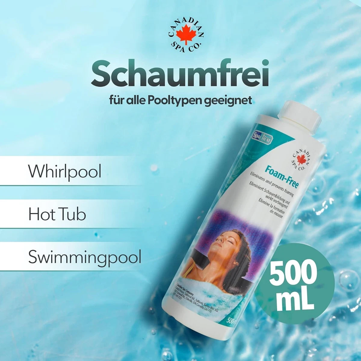 CANADIAN SPA CO. Entschäumer Whirlpool, 500 ml, Schaumentferner 
