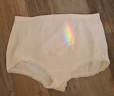 Vintage RENETTE Girdle Lace Panties Underwear Shapewear Size Xl 48 White