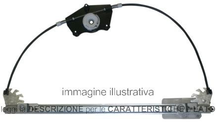 Alzacristallo Volkswagen Touran 2006-2010 Meccanismo Posteriore 5 Porte Sinistro