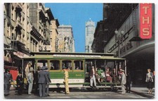 Vintage San Francisco Cable Car Turntable Powell St Chrome Postcard