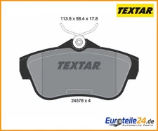 Brake pad set, disc brake Q + Textar 2457803 for Fiat