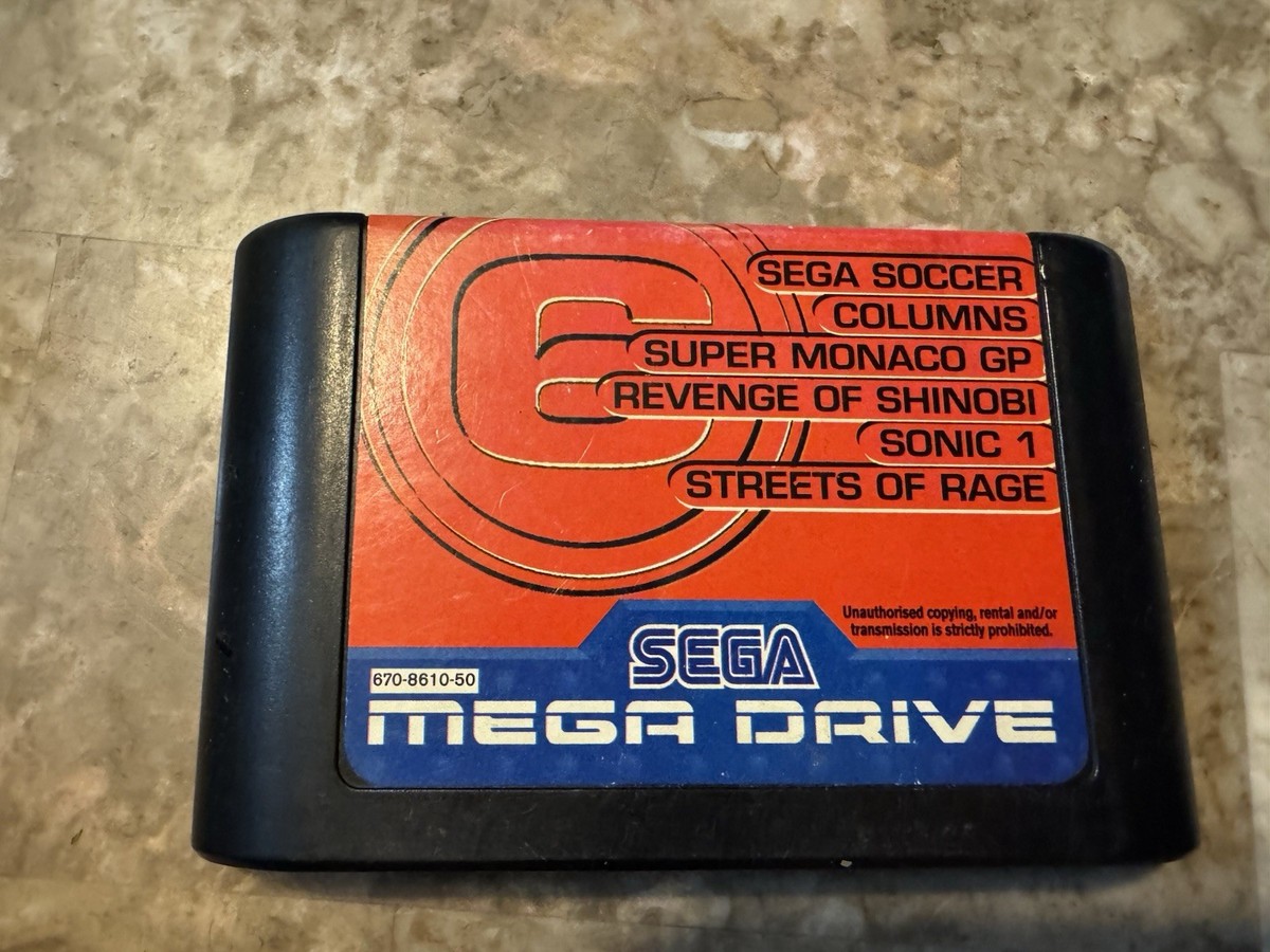Sega Mega Drive - Mega Games 6 M6 with Streets of Rage, Shinobi