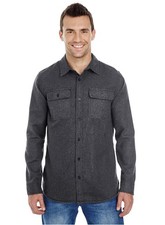 Mens Grizzly Mountain Shirt -Flannel Chamois Size Small- Grey New
