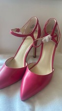 ONLY Damen Pumps Rosa Leder spitz Riemchen Sc...