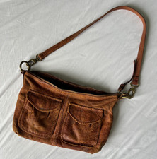 Fossil Brown Distressed Leather Purse Thrashed Vintage Cross Body Festival Bag