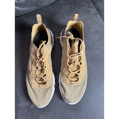 Nike React Element 55 Khaki Tan Men's Sneakers Shoes Size US 9 UK 8 EUR 42.5