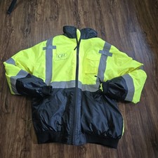 Class 3 High Viz Protective industrial Products XL Polyester Safety Jacket