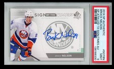 2014-15 Upper Deck SP Authentic Sign of the times PSA 9 Brock Nelson Auto