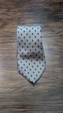 Yves Saint Laurent Silver With Diamond Accents Men's Silk Tie
