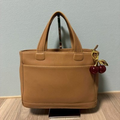 COACH 9303 Vintage Camel Leather Handbag with Original Cherry 