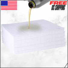 Polypropylene High Absorbency Fluid Oil Absorbent Pads Spill Mat 13"x10" 50PK