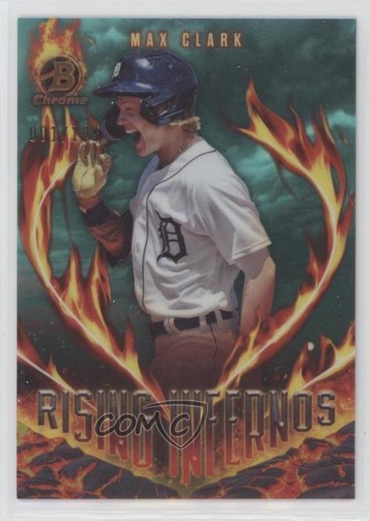 2024 Bowman Rising Infernos Aqua Refractor 1/125 Max Clark #RI-8 19fe