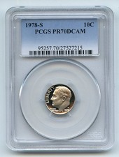 1978 S 10C Roosevelt Dime Proof PCGS PR70DCAM