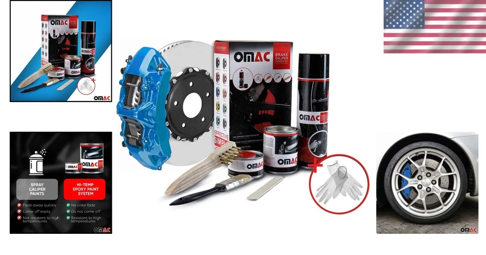 Kit de pintura de pinza de freno epoxi azul Florida - durabilidad y estética de alta temperatura Foto 2 de 4