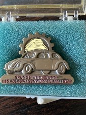 Grundsteinlegung Des Volkswagenwerkes 1938 Vw Beetle Bug German Pin Reproduction