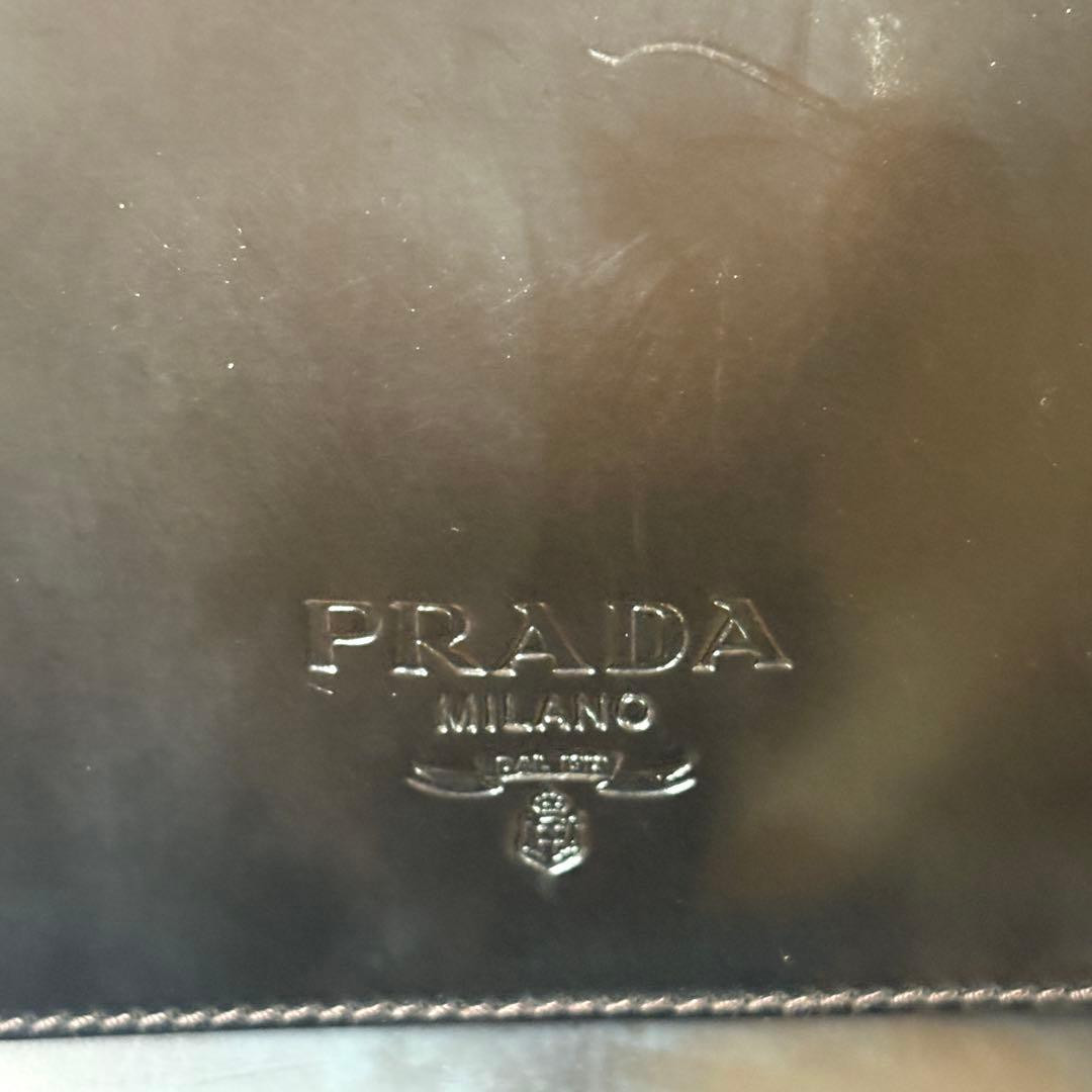PRADA Enamel Leather Shoulder Bag Black Authentic Classic Crossbody Purse Japan thumbnail 2