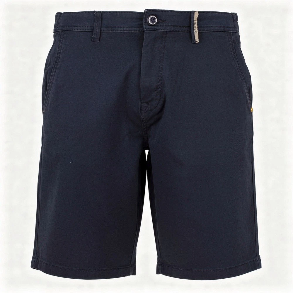 No excess men's stretch chino shorts regular fit blue 318190406SN 078 night