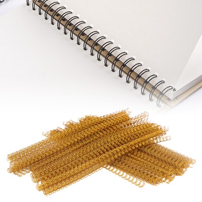 100Pcs Double Loop Wire Binding Spine 20 Sheet Capacity 3:1 Pitch 34 Loop New