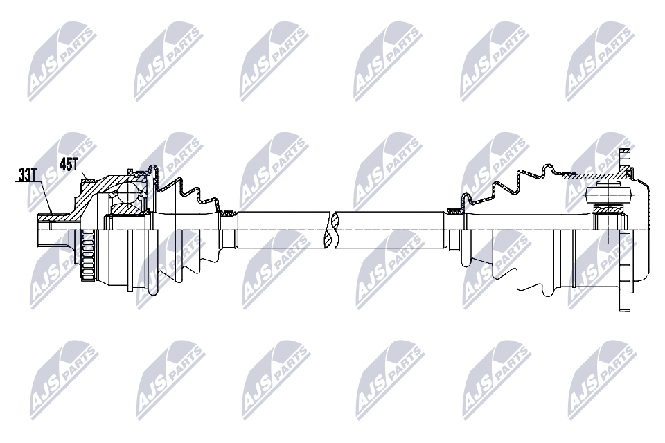 Front Right NTY NPW-AU-097 Drive Shaft for AUDI,SKODA,VW - Image 8