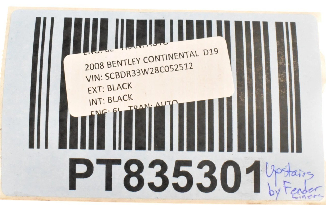 07-11 Bentley Continental GTC Rear Luggage Compartment Trim Black 3W7863721A OEM