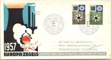 GOLDPATH: Netherlands cover 1957 first day CV908_P18
