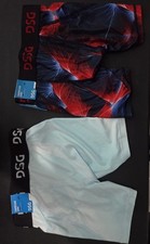 DSG boys youth Compression Shorts S Red Blue Black Light Blue Wicking