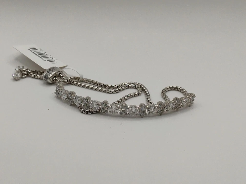 New NWT NADRI Cubic Zirconia Crystal Silver Bracelet - Image 2 of 4