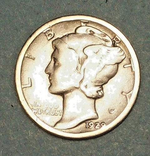 U.S.A ( 1 ) COIN  DIME  1929  0.9000  SILVER   FINE