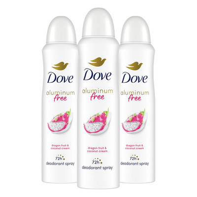 Women's Aluminum-Free Deodorant Spray 3-Pack - Dragon Fruit & Coconut