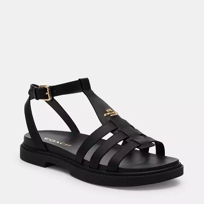 NWT Coach Franny Sandal black Cr866 | eBay