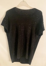 Zara Jumper With Sequins - Black - Size L/12