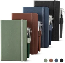 NETANY 4 Pack Small Notebook Pocket Notebook, A6 Mini Leather Hardcover Journal,