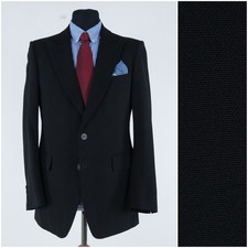Mens Vintage Black Blazer 40R US Size WITTKE Wool Sport Coat Jacket