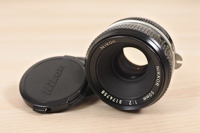 Nikon NIKKOR 50mm f/2 Non-AI Pre-AI Manual Focus Lens F Mount Made