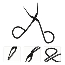 1pc Hair Tweezers Epilating Eyebrow Tweezers for Women Men Black 