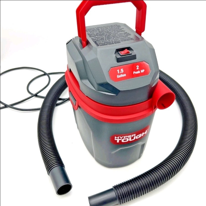 Hyper Tough 1.5 Gallon 2 Peak HP Poly Wet/Dry Vacuum Cleaner VH105 3502