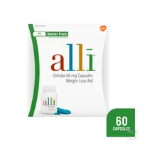 Alli Orlistat Weight Loss Supplement Capsules 60 Mg 60 Ct (expires 12/31/2025).