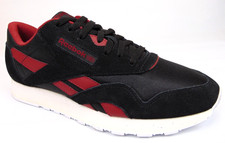 NEW Reebok Classic Nylon Men  s Casual Sneakers Size 9.0 M, Black Walking Shoes