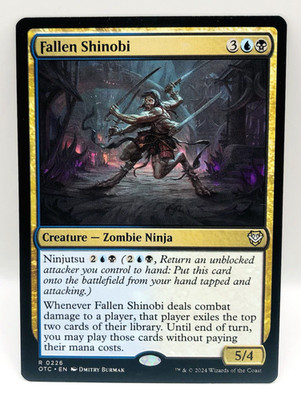 MTG Fallen Shinobi 0226 NM+ Commander Outlaws of Thunder Junction OTC Rare 2024